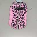 FUAMEY Dog Coat for Small Dogs,Waterproof Dog Winter Jacket with Harness Built in Puppy Cold Weather Coats Reflective Pet Vest with Zipper Warm Fleece Dogs Snowsuit Windproof Pink Leopard S