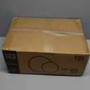 N9R 600PCS Clear and Black Disposable Plates Set, Heavy Duty Plastic Dinnerware Set for 100 Guests Includes 100 Dinner & Dessert Plates, Cups, Spoons, Forks, and Knives, Perfect for Parties, Weddings