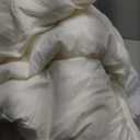 CozyLux King Size Comforter Set Ivory Seersucker 7 Pieces Bed in a Bag King Comforter Set with Sheets, Luxury Soft Bedding Sets with Down Alternative Comforter, Sheets, Pillowcases & Shams All Seasons
