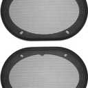 uxcell Speaker Grill Cover 5.94X8.27inch Mesh Decorative Square Subwoofer Guard Protector Black 2pcs