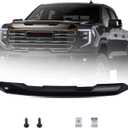 Front Upper Top Grille Molding Trim Replacement for GMC Sierra 1500 2022 2023 2024 2025 Gloss Black Painted Front Grille