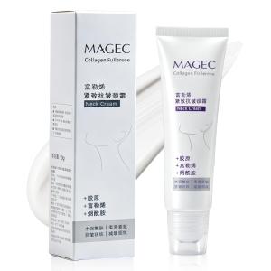 Magic Collagen Fullerene Neck Cream, Tighten and Lift Firming Neck Cream for Crepey Skin, Collagen Neck Cream with Five Rollers, Reduces Wrinkles and Double Chin (1pcs)