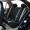 FH Group Supreme Modernistic Three Row Car Seat Covers, Airbag and Split Ready, 8 Seater - Universal Fit for Cars, Trucks, & SUVs Beige