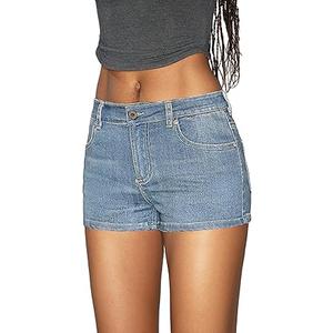 EMMIOL Women's Low Waisted Denim Jean Shorts Stretchy Summer Sexy Hot Short Pants L