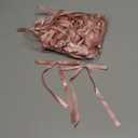 MECCANIXITY 100 Pcs 5x7 Twist Tie Bows Satin Ribbon Bows Wrapping Bows for Craft DIY Sewing Wedding Decor Birthday Party Treat Bags Soft Pink
