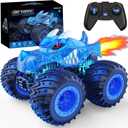 BAODLON Remote Control Monster Car, 2.4GHz RC Monster Trucks Toys for 3 4 5 6 7 8 Years Old Boys Kids, All Terrain RC Truck Off Road with Spray, Light, Rechargeable Battery, Christmas Birthday Gifts