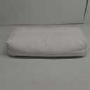 MINUPWELL Knee Pillow for Side Sleepers, 5" Leg Pillow for Side Sleeping, 100% Cotton Fabric Pillow for Between Knees While Sleeping - High Support Alternative for Relieving Leg, Back, and Knee Pain (White)