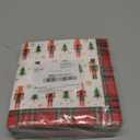 DYLIVeS Christmas Party Napkins, Christmas Tree Nutcrackers Tartan Plaid Disposable Decorative Paper Napkins, Xmas Party Supplies for Luncheon Birthday Cocktail Holiday Christmas Decor, 50 Pcs, 3 -ply
