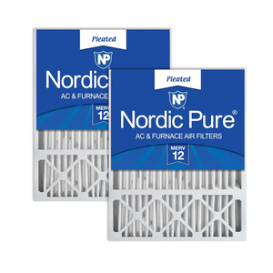 Nordic Pure 16x25x5 (15_3/4 x 24_3/4 x 4_3/8) Honeywell/Lennox Replacement MERV 12 Air Filters 2 Pack