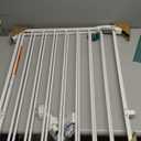 Babelio Baby Gate for Stairs, Kitchen & Doorways, 26-43" W 28" H No Bottom Bar| Easy Installation| One-Handed Operation| Auto-Close| Hardware Mount (Drill Needed) Safety Dog/Pet Gate Indoor (White)