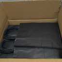 MESHA 100 Pack Black Gift Bags 8x4.25x10.5 Inch Kraft Paper Bags with Handles Bulk Craft Bag Medium Size for Wending Birthday Party Favor Retail Merchandise Bag