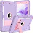 BMOUO Case for iPad 9th 8th 7th Generation (10.2 inch, 2021/2020/2019), Shockproof Protective iPad 10.2 Case with Built-in Stand/Pencil Holder, Light Purple