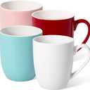 16 oz Set of 4 Ceramic Large Coffee Mugs - Ideal Coffee/Tea Cups, Perfect House Warming or Office Gifts for Women & Men(Multicolor)