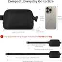 Cross Body Fanny Pack for Women,Fashion Waist Packs Crossbody Bags,Belt Bag with Adjustable Strap - Black