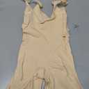 SHAPERX Women's Tummy Control Shapewear Bodysuit Seamless Body Shaper Mid Thigh Shaping Shorts, SZ5258-Beige-S/M