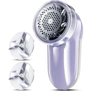 Bymore Fabric Shaver, Lint Remover, Lint Shaver Defuzzer Sweater Shaver for Clothes and Furniture with AC Adapter Pill Fuzz Remover-Purple (5.75*2.60*2.64in)