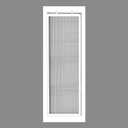 HVAC Premium 8'' x 32'' Cube Core Eggcrate Return Air Filter Grille for 1'' Filter - Aluminum - White [Outer Dimensions: 10.5'' x 34.5"]