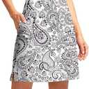 Viodia 18" Skorts for Woman with Pockets High Waisted Golf Tennis Skirts Knee Length Long Skort for Women Dressy Casual M