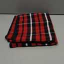 Buffalo Plaid Outdoor Rug Christmas Door Mat Christmas Decor Welcome Rug Cotton Hand-Woven Layered Door Mats for Front Porch, Kitchen, Farmhouse, Entryway (24"x51", Red/Black/White)