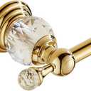 WINCASE Gold Towel Bar, Adjustable Crystal Towel Holder, Golden Finished Bathroom Single Towel Racks Rail Wall Mounted
