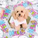 Pippo's Shop 2 Pack Dog Shirt Premium Peru CottonFashionable and Cute, Pet Apparel Lightweight Stretch Puppy Cool Soft T-Shirt Smooth Breathable Clothes (Pawberry+Hedgehog Paws, Medium)