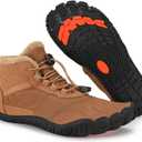 SECHRITE Mens Womens Barefoot Minimalist Shoes Winter Boots Zero Drop Sole Trail Running Sneakers Wide Toe Box (Deep Yellow-spot)