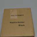 Wooden Napkin Holder for Table, Farmhouse Napkin Holder with Weighted Arm Iron Ball, and Vintage Sunflower Edging for Kitchen, Home, Countertop, Bar, Restaurant (Black Iron with Wood)