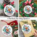 4 x Otter Ornament for Christmas Tree Decorations 2025, Gifts for Animal Lovers, Cute for Women Man, Double Sided Ceramic Animal Ornament, Gift for Friend Coworker Neighbor