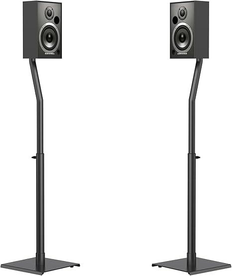 USX MOUNT Universal Speaker Stands, Height Adjustable Extend 30.0" to 39.1" for Satellite Speakers & Small Bookshelf Speakers up to 11 lbs Per Stand, 1 Pair Floor Stands for Sony Bose Polk JBL Yamaha