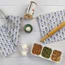 AVKA Studio 100% Cotton Decorative Kitchen Towels- Set of 3 Dishcloths- 19 x 27 inches- Purple White Floral Kitchen Towel- Absorbant Dish Towels for Dryng Dishes- Indian Block Print Cute Tea Towels