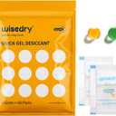 isedry 5 Gram [60 Packs] Food Grade Silica Gel Packs Rechargeable Desiccant Dehumidifiers Pouches with Color-Indicating Beads Reusable Moisture Absorbers for Food Storage