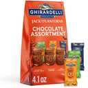 GHIRARDELLI Jack O Lanterns Chocolate Assortment, 4.1 oz Bag Halloween Chocolate Variety Pack with Milk & Dark Chocolate Candy BBD 03/31/2026