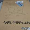 Folding Table 6ft Portable Heavy Duty Plastic Fold-in-Half Utility Foldable Table Plastic Dining Indoor Outdoor for Camping, Picnic and Party, White