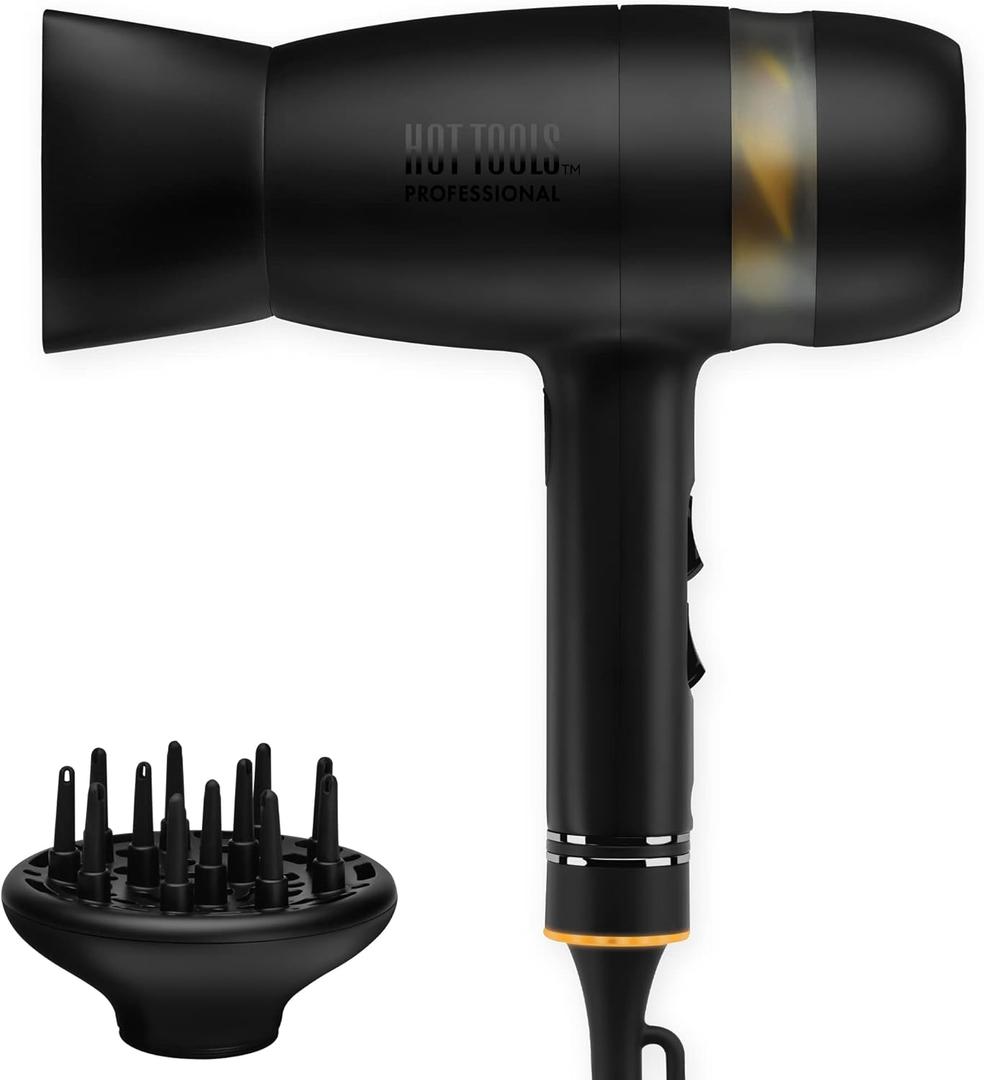 Hot Tools Pro Artist Black Gold Quietair Power Dryer | Powerful Zen Drying Experience (1 Size)