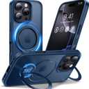 Anqrp 360° All-in-ONE Stand Case for iPhone 16 Pro Case with Rotatable Magnetic Kickstand Ring Holder, Compatible with MagSafe, MIL-Grade Shockproof iPhone 16 Pro Phone Case Cover 6.3 inch, Blue