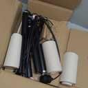 Dimmable Floor Lamp - 3 Lights Arc Floor Lamps for Living Room, 1000LM Modern Tall Standing Lamp With Beige Shades & Heavy Base, Mid Century Tree Floor Lamp for Bedroom Office, 3 LED Bulbs Included (Matte Black-Beige Linen Shades)