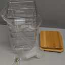 COAZEX 4 Pack Clear Laundry Pods Container & Dryer Sheet Holder, Plastic Square Laundry Room Organization and Storage Jars with Lids, Scoops & Labels for Detergent, Powder, Dryer Balls, Beads