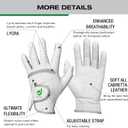 Dprofy Men's Golf Glove Pro Cabretta Leather Golf Gloves Golf Accessories, Pack of 2 (XX-Large)