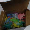 48Pcs Glow in Dark Mini Dinosaur Figures Kids Easter Egg Fillers Basket School Birthday Party Favors Supplies Dino Cupcake Toppers Pinata Goodie Bags Stuffers Classroom Prizes Carnival Bulk Toy Gift