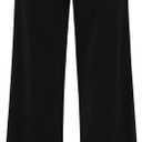 KIRUNDO Corduroy Pants Women High Waisted Wide Leg Pants Casual Winter Chenille Straight Loose Comfy Trousers with Pockets(Black, 4)
