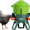 Omlet Insulated Chicken Waterer, 1.5 Gallon | Stay-Clean Automatic Water Dispenser for Chickens | BPA-Free | Anti-Roost Domed Lid | Includes 3 Cups & Nipples | Eglu Green