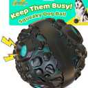 Dog Ball for Aggressive Chewers - Interactive Dog Toy Giggle Balls Fun Squeaky Sound to Keep Them Busy, Durable for Small Medium Large Breeds, Rubber Chew Toy As Seen on TV, Black & Lake Blue