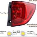 Right Passenger Side LED Outer Tail Light Fit for 2016 2017 2018 Honda Pilot Rear Brake Lamp RH HO2805107 33500TG7A01 HD668-B000R P24243CAPA