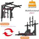 Multifunctional Wall Mounted Pull Up Bar/Chin Up bar,Dip Station for Indoor Home Gym Workout,Power Tower Set Gym Equipment 800LBS (Black)
