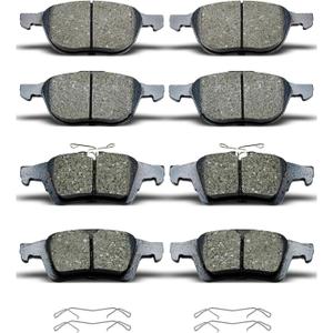 D1044 D1564 8pcs Ceramic Front Rear Brake Pads With Clips Fit For 2013-2016 For Ford Escape,2013-2017 For Ford C-Max
