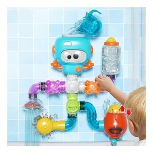 Bath Toys for Kids Ages 4-8, DIY Assembly Water Pipe Building Kit, Interactive Water Toy for Toddlers 3-5, Educational STEM Learning Gift for Boys and Girls