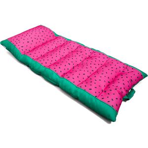 Big Joe Kona Hammock No Inflation Needed Pool Lounger with Headrest, Quick Draining Fabric, 4 feet Big (Summer Melon)