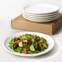 Appetizer Plates Set of 6, Small Ceramic White Dessert Plate, 5 Inch Small Plates Ceramic for Cake, Bread, Snack Sauce, Salad, Microwave and Dishwasher Safe (5 inch, 6 pack)