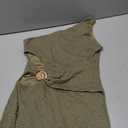 Floerns Women's Cut Out One Shoulder Mini Dress Textured Beach Bodycon Dresses Army Green Medium