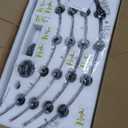 Black Wagon Wheel Chandelier, 60 Inch Chandeliers with Glass Shade, 20-Light Large Chandelier for High Ceiling, Modern Farmhouse Chandeliers for Living Room, Dining Room, and Entryway(Bulbs Included)